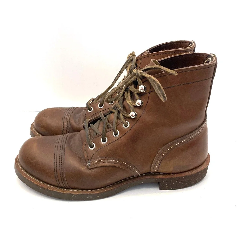 Red Wing Iron Ranger 8111 Amber Harness Work Boots Mens‎ 7D EU 39 Nitrile Sole